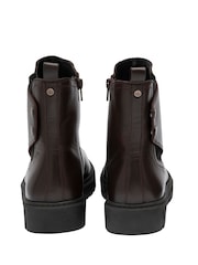 Lotus Brown Leather Zip-Up Ankle Boots - Image 3 of 4