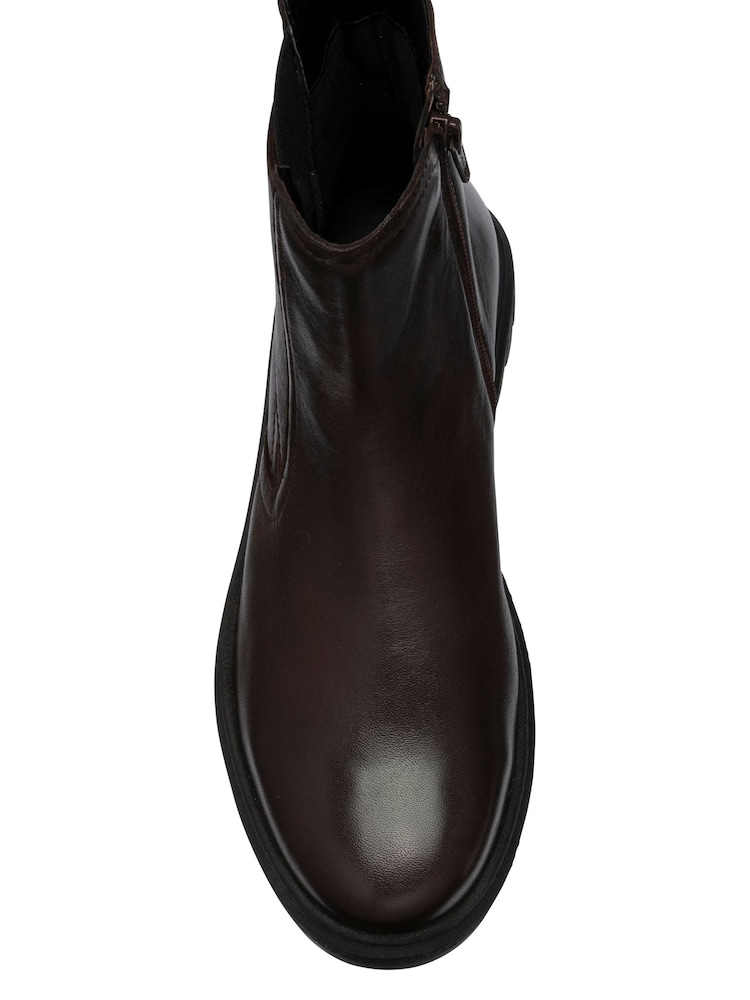 Lotus Brown Leather Zip-Up Ankle Boots - Image 4 of 4 Lotus Brown Leather Zip-Up Ankle Boots - Image 4 of 4