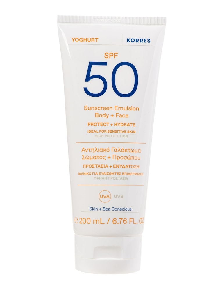 Korres Yoghurt Emulsion Body + Face Sun Cream SPF 50 200ml - Image 1 of 4