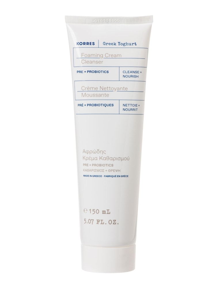 Korres Greek Yoghurt Foaming Cream Cleanser Pre + Probiotics 150ml - Image 1 of 4