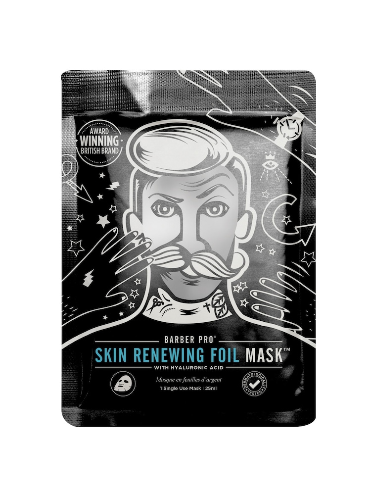 BARBER PRO Skin Renewing Foil Mask with Hyaluronic Acid & Q10 - Image 1 of 6