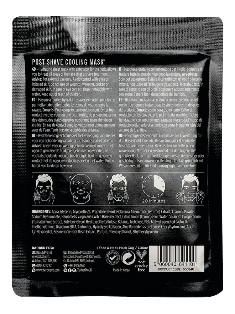 BARBER PRO Post Shave Cooling Face Mask - Image 4 of 4