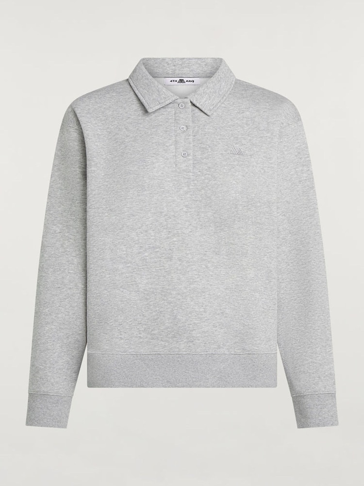 4th Arq Grey Elliot Collared Sweatshirt - Image 4 of 4