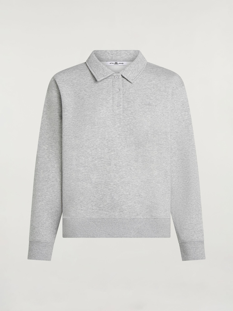 Gris - 4e Sweat-shirt Arq Elliot à col - Image 5 de 5