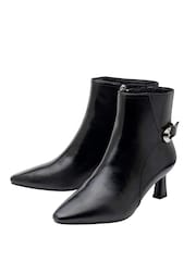 Lotus Black Pointed Toe Ankle Boots - Image 2 of 4