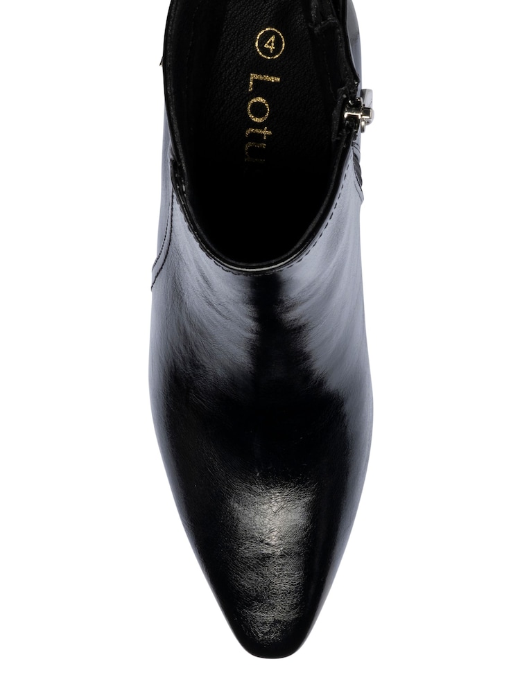 Lotus Black Pointed Toe Ankle Boots - Image 4 of 4 Lotus Black Pointed Toe Ankle Boots - Image 4 of 4