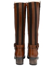 Lotus Brown Leather Leg Boots - Image 3 of 4