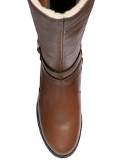 Lotus Brown Leather Leg Boots - Image 4 of 4
