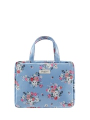 Cath Kidston Blue Clifton Rose Two Part Wash Bag with Handles - Image 1 of 1