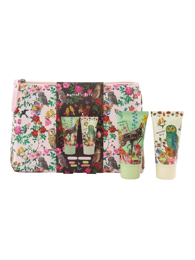 Nathalie Lete Forest Folk Travel Wash Bag Body Cream 50ml & Shower Gel 50ml - Image 1 of 5