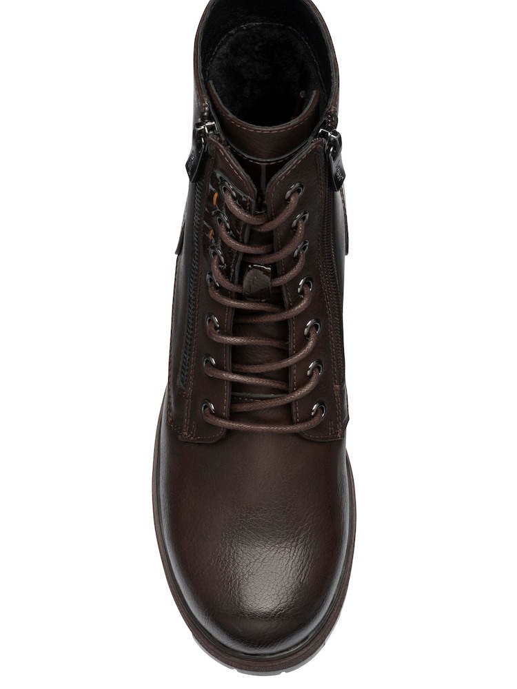 Lotus Brown Block Heel Zip-Up Ankle Boots - Image 4 of 4 Lotus Brown Block Heel Zip-Up Ankle Boots - Image 4 of 4