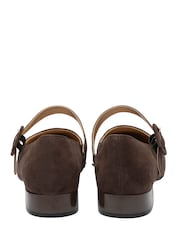 Zamszowe buty na niskim obcasie Lotus w stylu Mary Jane - Obraz 3 z 4