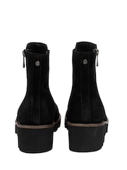 Lotus Black Leather Wedge Ankle Boots - Image 3 of 4