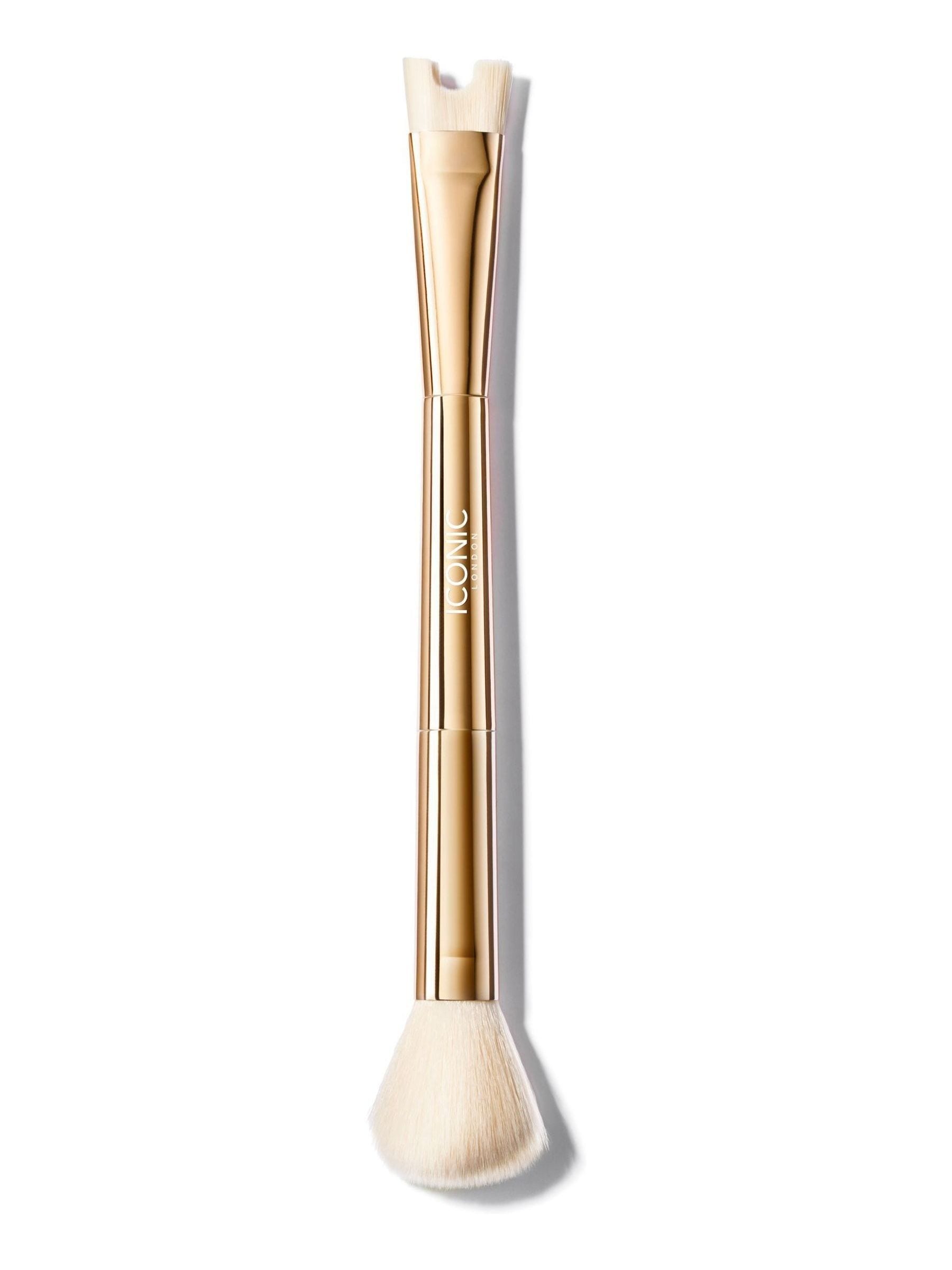 Iconic London Precision Duo Contour Brush | Two Sided Makeup Brush, Features A Buffing And A U-Shaped Contour Brush, Blend And Sculpt, Cruelty-Free - Image 5