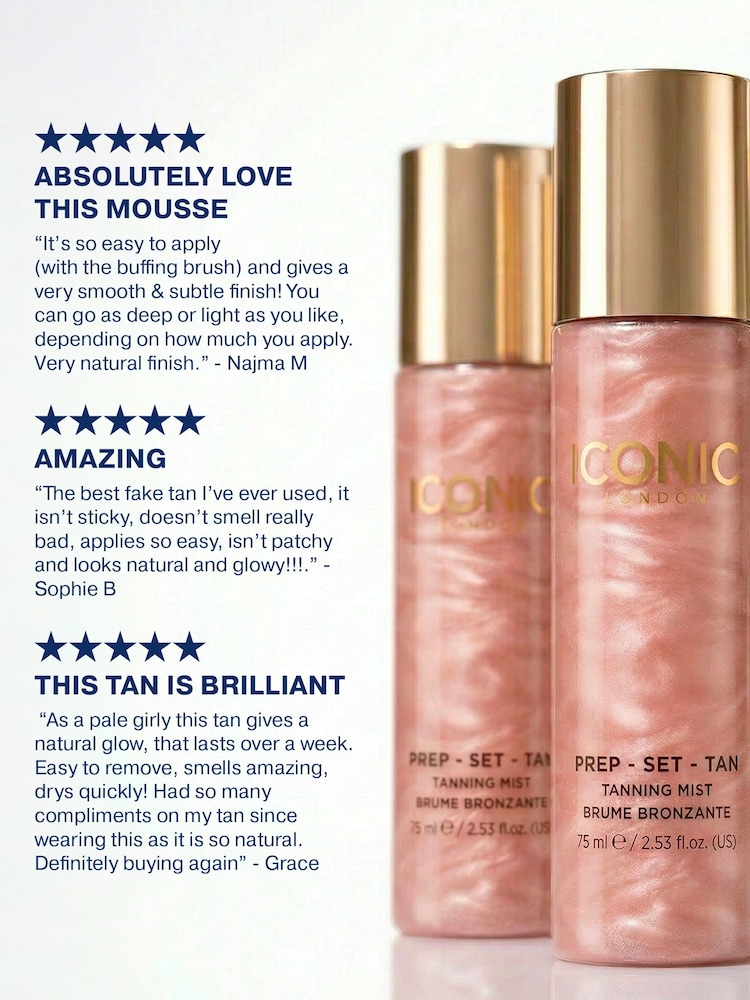 ICONIC London Prep Set Tan Self Tanning Mist Spray - Image 7 of 7 ICONIC London Prep Set Tan Self Tanning Mist Spray - Image 7 of 7