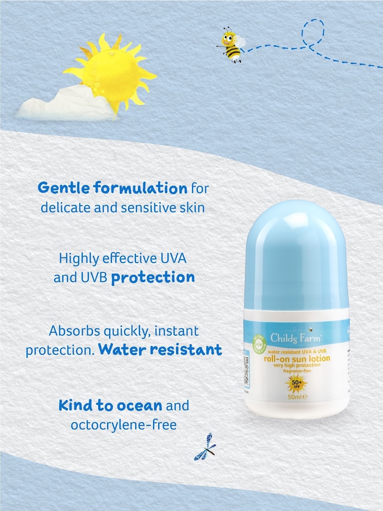 Childs Farm SPF 50+ Sun Roll On Sun Cream 50ml - Image 5 of 5