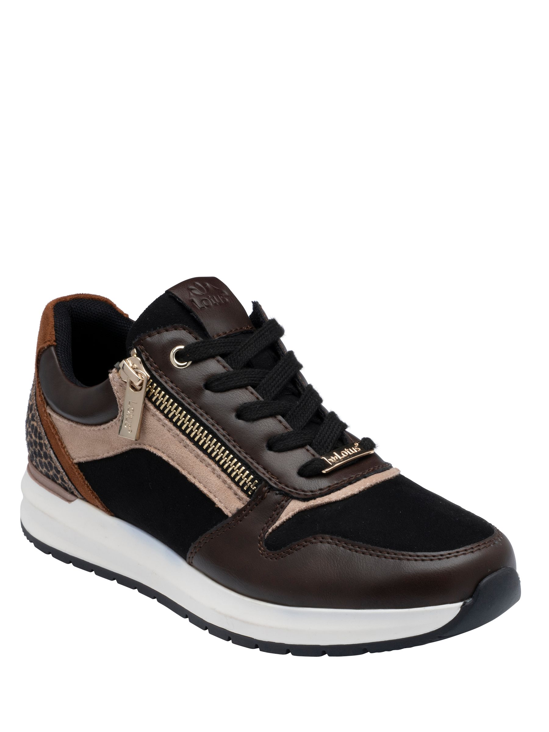 Lotus Women's Brown Venus Zip-Up Trainers - Image 4