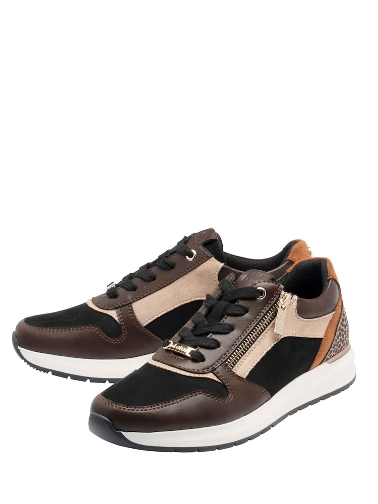 Lotus Brown Casual Side Zip Trainers - Image 2 of 4 Lotus Brown Casual Side Zip Trainers - Image 2 of 4