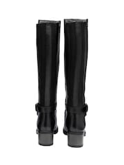 Lotus Black Leather Leg Boots - Image 3 of 4