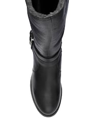 Lotus Black Leather Leg Boots - Image 4 of 4