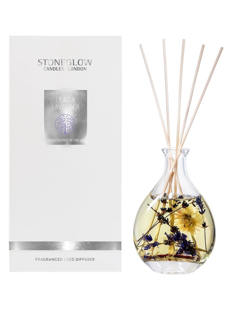 Stoneglow Lilac & Lavender 180ml Natures Gift Reed Diffuser - Image 1 of 3