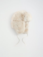 Friends Like These Cream Cosy Faux Fur Trapper Hat - Image 4 of 6