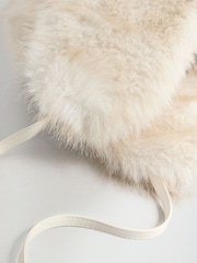 Friends Like These Cream Cosy Faux Fur Trapper Hat - Image 6 of 6