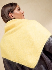 Friends Like These Butter Yellow Oversized Brushed Triangle Scarf - Image 3 of 7