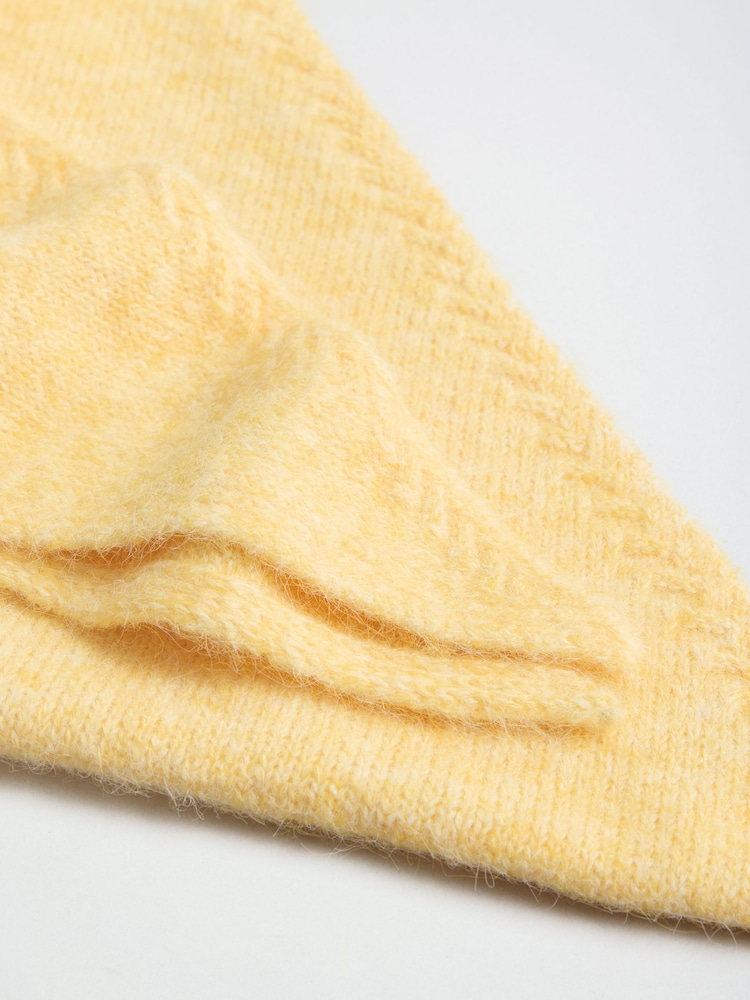 Friends Like These Butter Yellow Oversized Brushed Triangle Scarf - Image 7 of 7