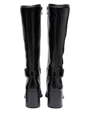 Lotus Heel Knee High Boots - صورة 3 من 4