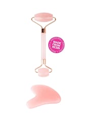 Brush Works Rose Quartz Resin Roller & Gua Makeup Tool - Image 2 of 4