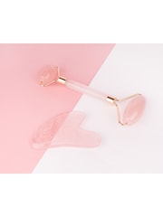 Brush Works Rose Quartz Resin Roller & Gua Makeup Tool - Image 3 of 4