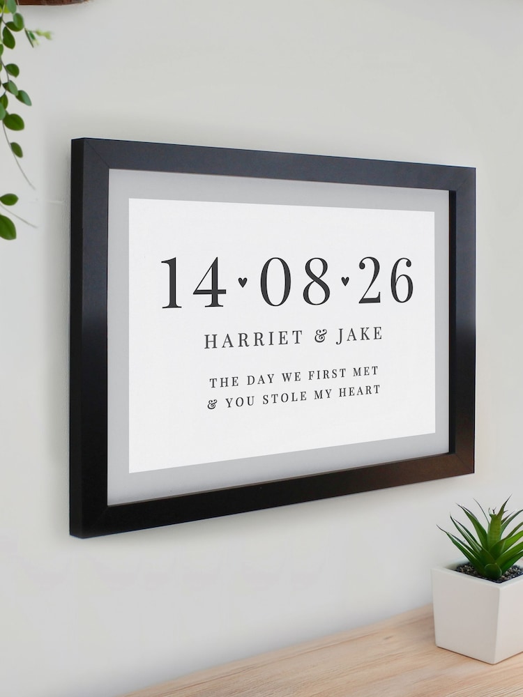 Personalised Special Date Black Poster Frame Wall Art by PMC - Image 2 of 3 Personalised Special Date Black Poster Frame Wall Art by PMC - Image 2 of 3