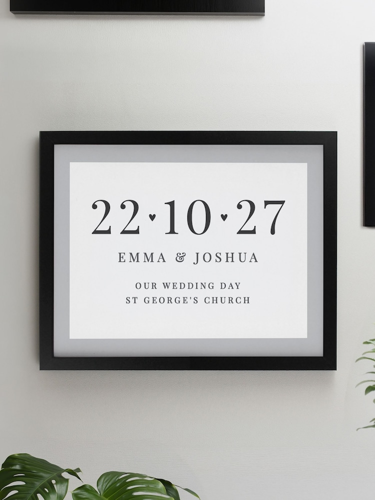 Personalised Special Date Black Poster Frame Wall Art by PMC - Image 3 of 3 Personalised Special Date Black Poster Frame Wall Art by PMC - Image 3 of 3
