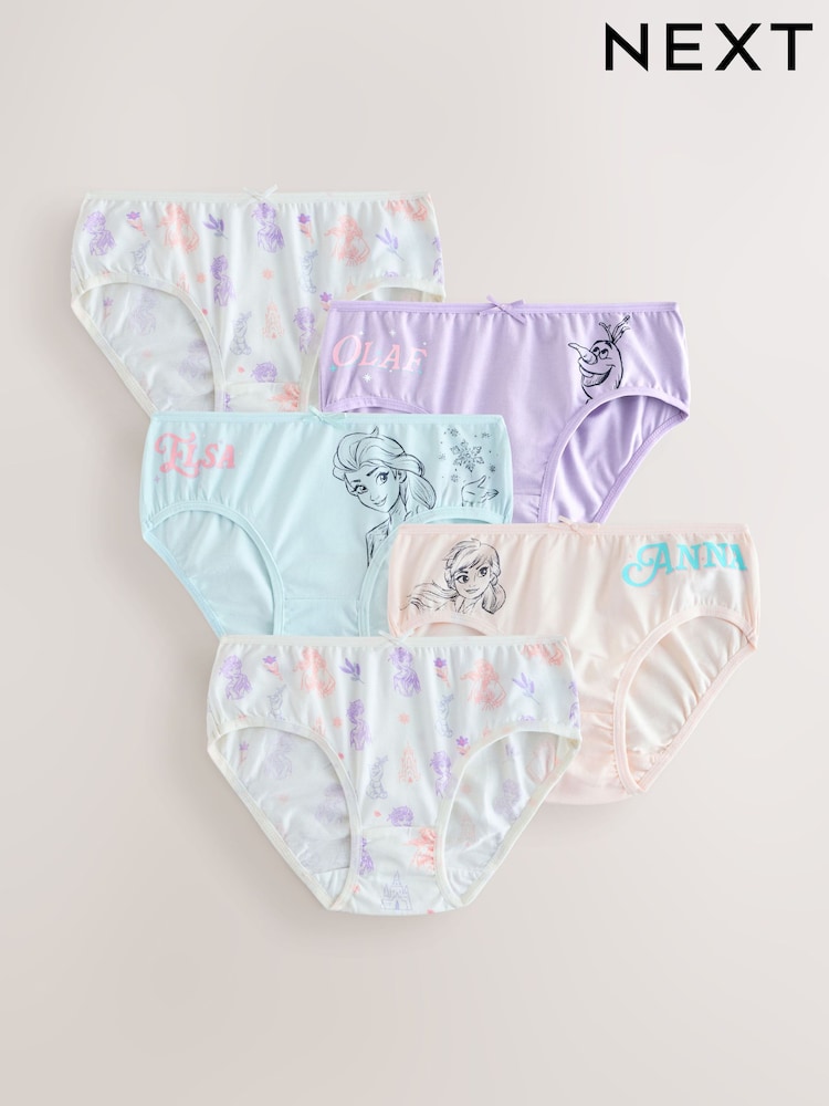 Multi Disney Frozen Print Briefs 5 Pack (1.5-10yrs) - Image 2 of 9