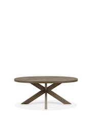 Bentley Designs Fumed Oak Ellipse Small 6 Seat Table Wooden Leg - Image 5 of 5