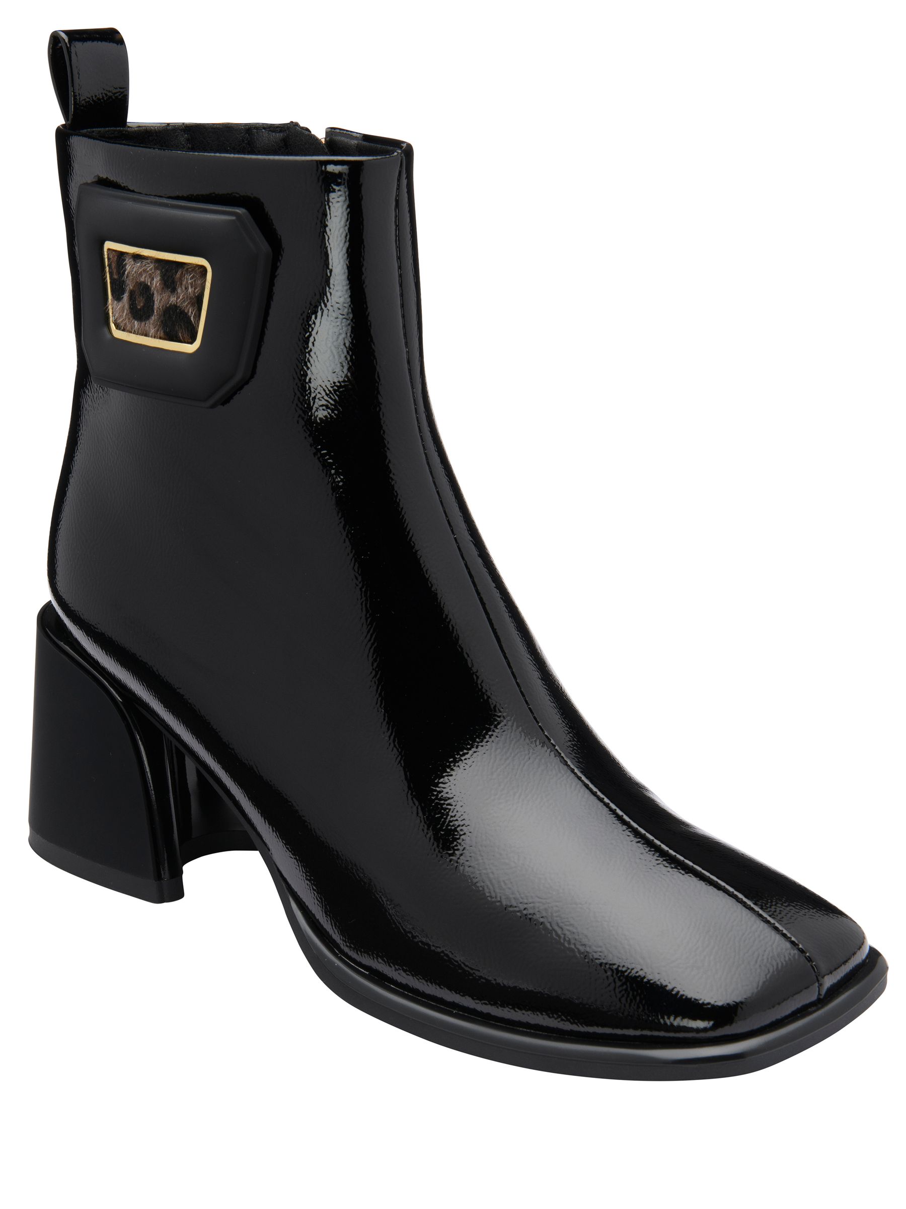 Lotus Women's Black Block Heel Ankle Boots