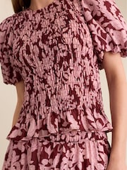 Baukjen Pink Printed Smocked Top - Image 4 of 5