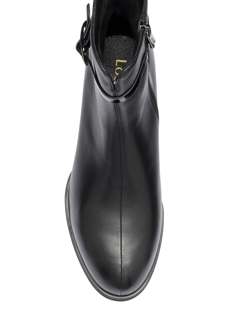 Lotus Black Block Heel Ankle Boots - Image 4 of 4 Lotus Black Block Heel Ankle Boots - Image 4 of 4