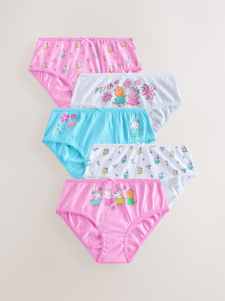 Pink Peppa Pig 5 Pack Briefs (1.5-8yrs) - Image 1 of 8