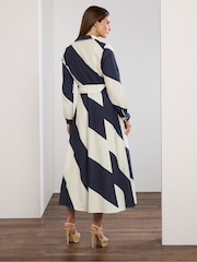 Star by Julien MacDonald Blue Stripe Print Shirt Dress - Image 2 of 5