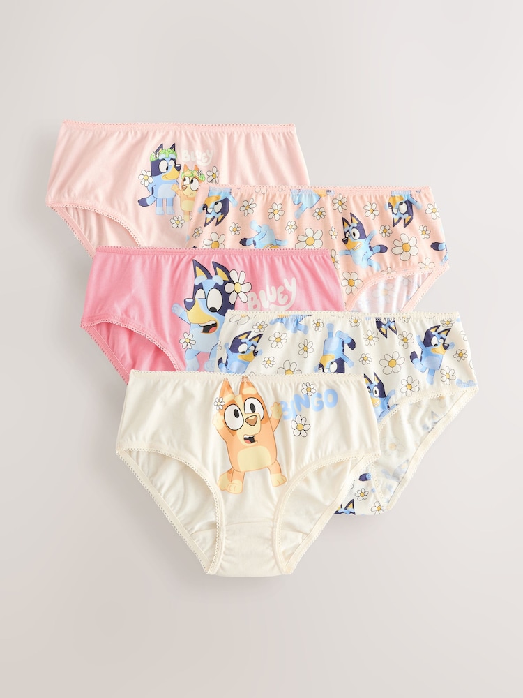 Pink Bluey Briefs 5 Pack (1.5-8yrs) - Image 1 of 9