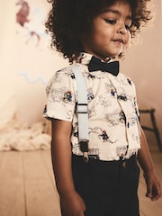Blue/White Paddington Shirt, Braces, Short & Bow Tie Set (3mths-7yrs) - Image 2 of 11