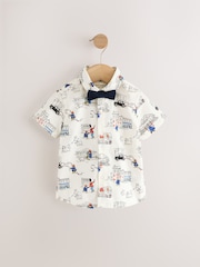 Blue/White Paddington Shirt, Braces, Short & Bow Tie Set (3mths-7yrs) - Image 8 of 11