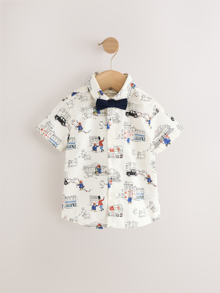 Blue/White Paddington Shirt, Braces, Short & Bow Tie Set (3mths-7yrs) - Image 8 of 11