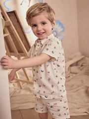 Cream Cath Kidston All Over Printed Dog Shirt & Shorts Set (3mths-7yrs) - Image 4 of 11
