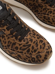 FitFlop Brown Retro-q Ff Suede Leopard Trainers - Image 4 of 5