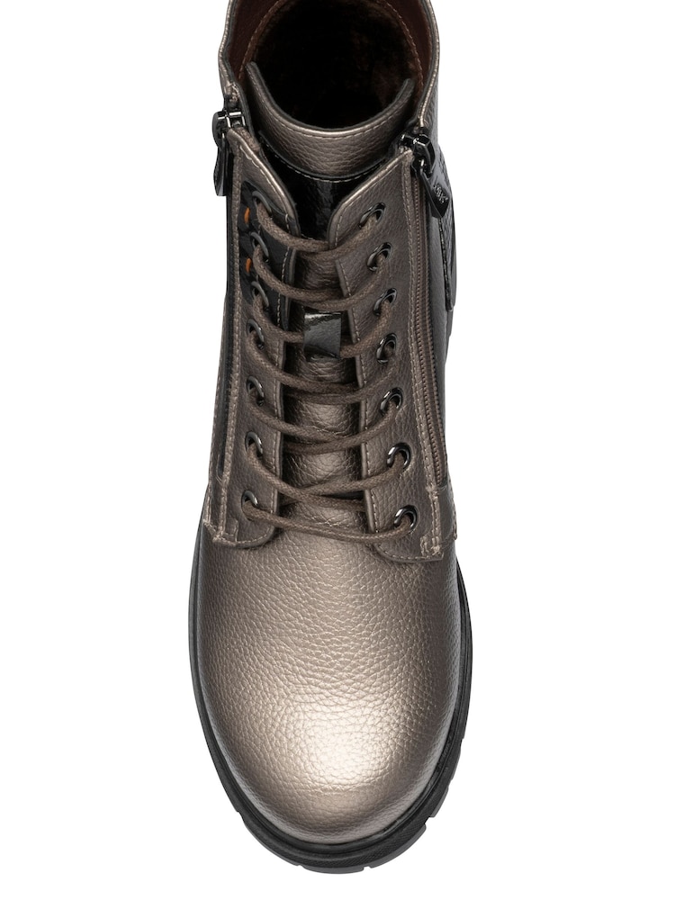 Lotus Grey Block Heel Zip-Up Ankle Boots - Image 4 of 4 Lotus Grey Block Heel Zip-Up Ankle Boots - Image 4 of 4