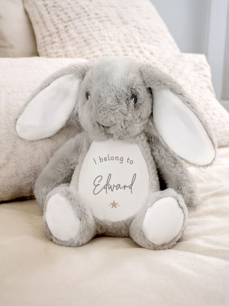 Personalised “I Belong To” Bunny Rabbit Soft Toy by PMC - Image 4 of 4 Personalised “I Belong To” Bunny Rabbit Soft Toy by PMC - Image 4 of 4