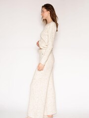 LatteLove Cream Marshmallow Mix Sweater Rib Pants - Image 3 of 3